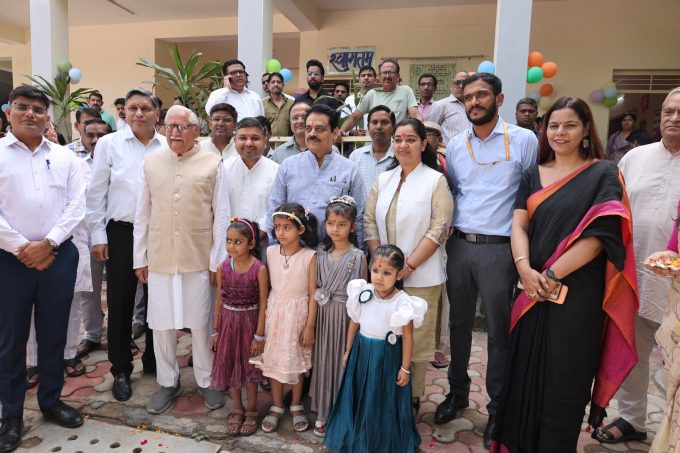 “Newly inaugurated primary school building by MCD in Karol Bagh, New Delhi.”