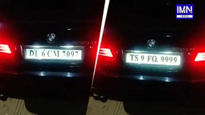 Spy-Style Trick Busted! BMW Driver Used Remote to Change Number Plates, Caught Drunk in Hyderabad