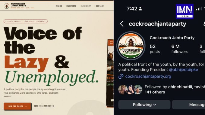 Cockroach Janta Party, CJP India, Abhijeet Dipke, CJI Surya Kant cockroach remark, Cockroach Janta Party manifesto, India Gen Z politics, NEET 2026 paper leak, Indian youth unemployment, CJP 6 million followers, Main Bhi Cockroach