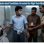 NEET-UG 2026 malpractice attempt intercepted at a secure examination centre in Hyderabad.