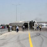 Ahmedabad Dholera Expressway bus accident, Gujarat bus overturns, Ahmedabad bus accident today, Dholera Expressway accident news, Gujarat road accident 2026, Ahmedabad bus crash woman dead, Gujarat highway accident rescue