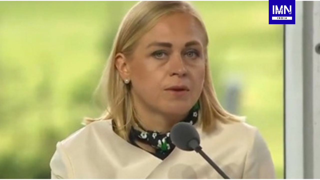 Finnish Foreign Minister Elina Valtonen during discussions on India Russian Oil policy in Finland