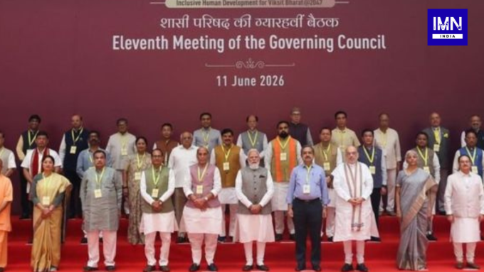 Prime Minister Narendra Modi addressing NITI Aayog Governing Council Meeting on Viksit Bharat 2047 in New Delhi