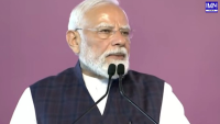 PM Modi addressing gathering during Chandigarh development projects launch event