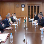 Indian and Japanese delegations during the 8th India Japan Defence Policy Dialogue held in Tokyo.