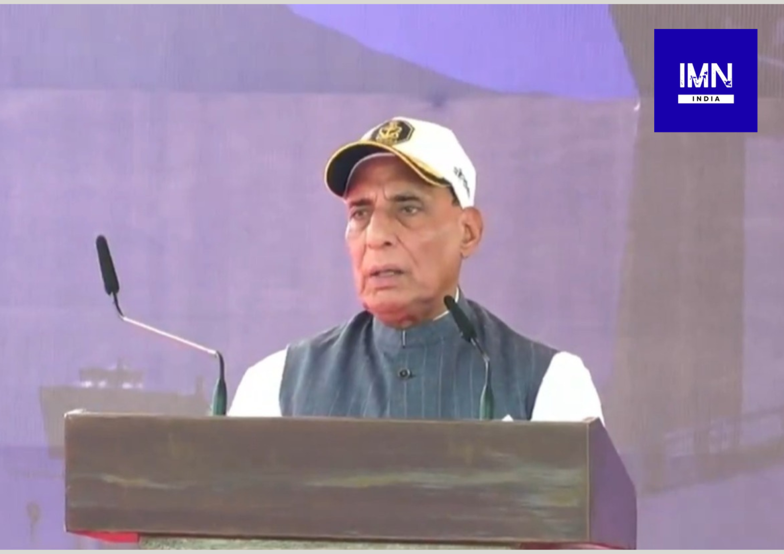INS Mahendragiri commissioned into the Indian Navy in Visakhapatnam in the presence of Defence Minister Rajnath Singh.