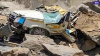Lahaul-Spiti boulder tragedy site on Udaipur-Killar road in Himachal Pradesh